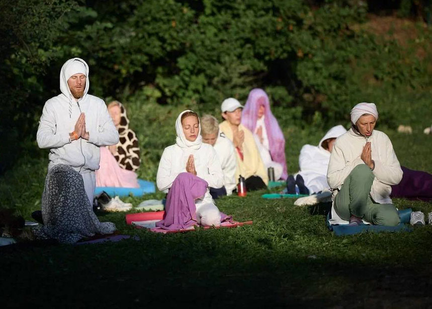 Утренняя практика на фестивале